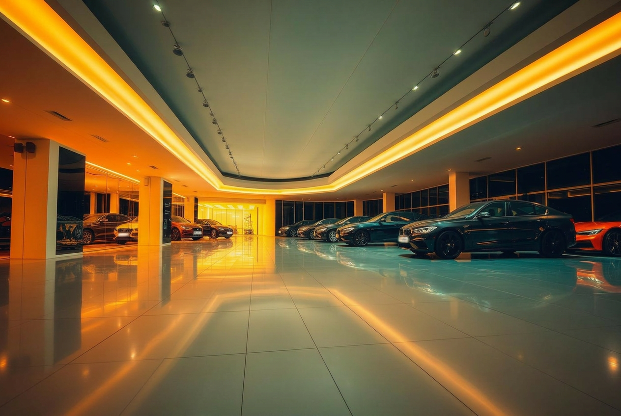MV Motor Trade luxury vehicle showroom in Marbella, Spain